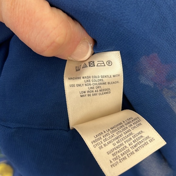 Maeve Anthropologie Evaline sleeveless A-line Floral Blue Dress S - Picture 13 of 13